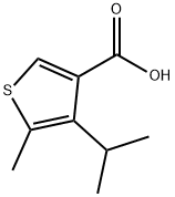 3-Thiophenecarboxylic acid, 5-methyl-4-(1-methylethyl)- Struktur