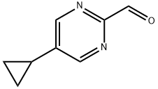 2-Pyrimidinecarboxaldehyde, 5-cyclopropyl- Struktur