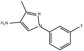 1H-Pyrazol-4-amine, 1-(3-fluorophenyl)-3-methyl- Struktur