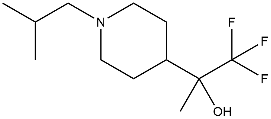 1,1,1-trifluoro-2-(1-isobutylpiperidin-4-yl)propan-2-ol Struktur