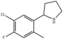 2-(5-chloro-4-fluoro-2-methylphenyl)pyrrolidine Struktur