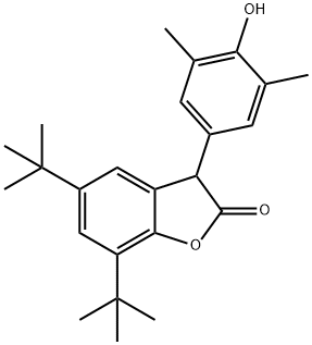 2(3H)-Benzofuranone, 5,7-bis(1,1-dimethylethyl)-3-(4-hydroxy-3,5- Struktur