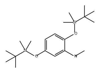 Benzenamine, 2,5-bis[[(1,1-dimethylethyl)dimethylsilyl]oxy]-N-methyl- Struktur