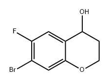 2H-1-Benzopyran-4-ol, 7-bromo-6-fluoro-3,4-dihydro- Struktur