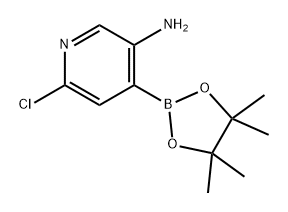 3-Pyridinamine, 6-chloro-4-(4,4,5,5-tetramethyl-1,3,2-dioxaborolan-2-yl)- Struktur