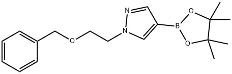 1H-Pyrazole, 1-[2-(phenylmethoxy)ethyl]-4-(4,4,5,5-tetramethyl-1,3,2-dioxaborolan-2-yl)- Struktur