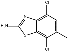 2-Benzothiazolamine, 4,7-dichloro-6-methyl- Struktur