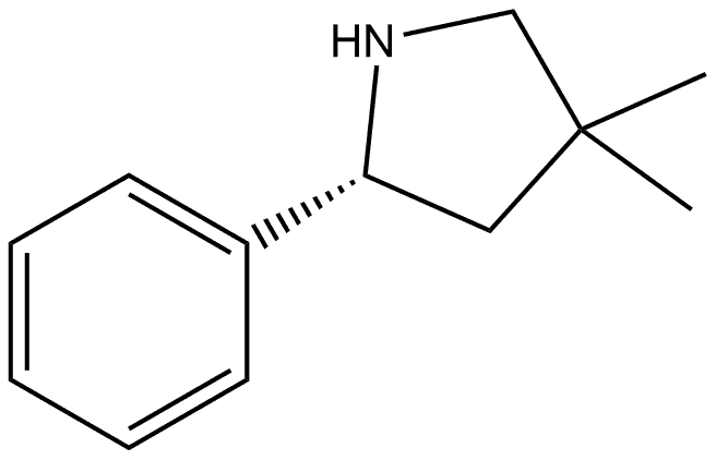 (S)-4,4-Dimethyl-2-phenylpyrrolidine Struktur