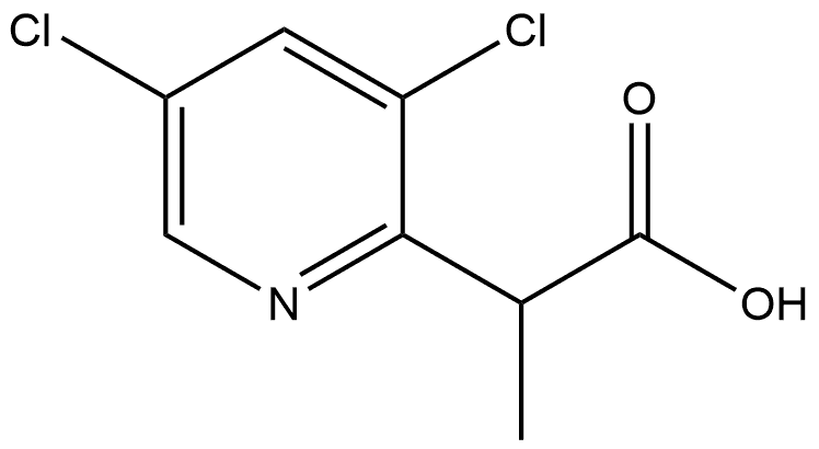 2-(3,5-dichloropyridin-2-yl)propanoic acid Struktur