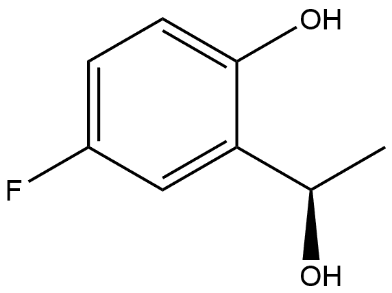 Benzenemethanol, 5-fluoro-2-hydroxy-α-methyl-, (R)- (9CI) Struktur