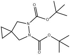 5,6-Diazaspiro[2.4]heptane-5,6-dicarboxylic acid, 5,6-bis(1,1-dimethylethyl) ester Struktur