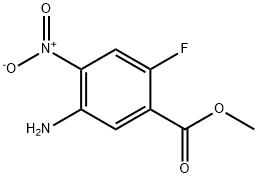 Benzoic acid, 5-amino-2-fluoro-4-nitro-, methyl ester Struktur