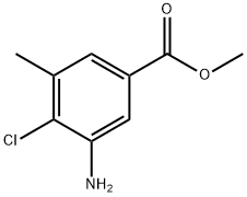 3-Amino-4-chloro-5-methyl-benzoic acid methyl ester Struktur