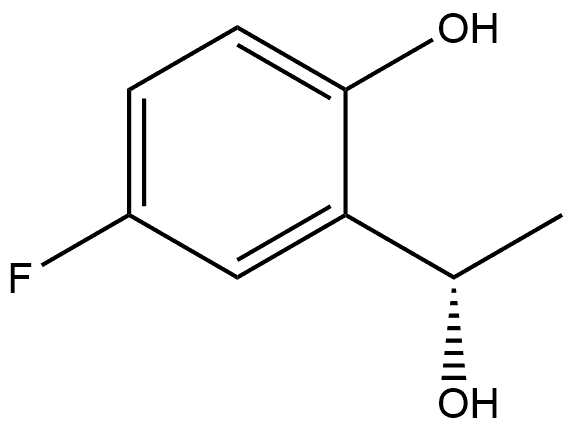 Benzenemethanol, 5-fluoro-2-hydroxy-α-methyl-, (αS)- Struktur