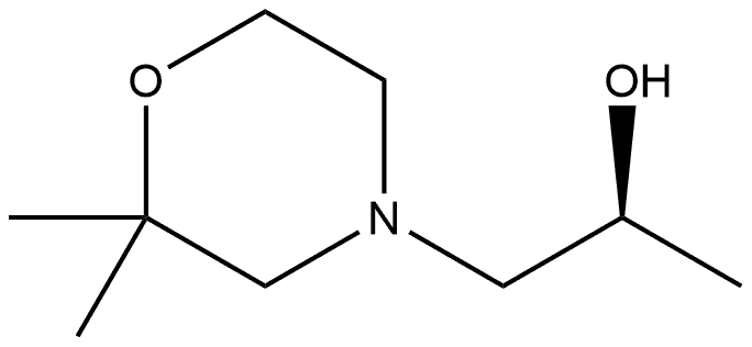 4-Morpholineethanol,α,2,2-trimethyl-,(αS)- Struktur