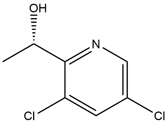 2-Pyridinemethanol, 3,5-dichloro-α-methyl-, (αS)- Struktur