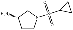 3-Pyrrolidinamine, 1-(cyclopropylsulfonyl)-, (3S)- Struktur