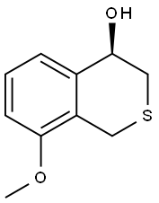 1H-2-Benzothiopyran-4-ol, 3,4-dihydro-8-methoxy-, (4R)- Struktur