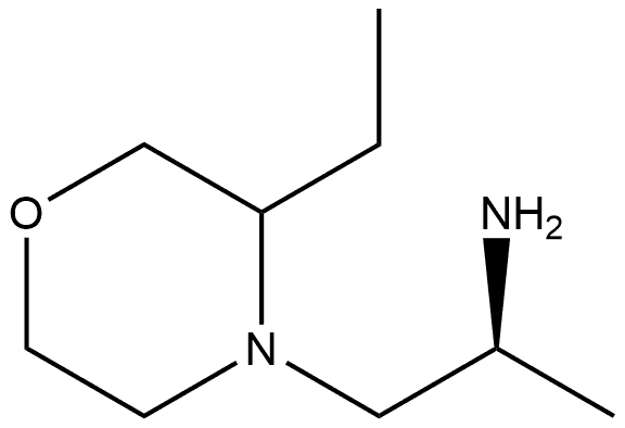 4-Morpholineethanamine, 3-ethyl-α-methyl-,(αS)- Struktur