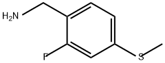 Benzenemethanamine, 2-fluoro-4-(methylthio)- Struktur