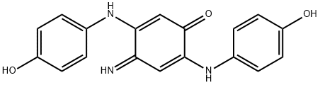 2,5-Bis[(4-hydroxyphenyl)amino]-4-imino-2,5-cyclohexadien-1-one Struktur