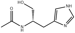 Acetamide, N-[(1S)-2-hydroxy-1-(1H-imidazol-4-ylmethyl)ethyl]- (9CI) Struktur