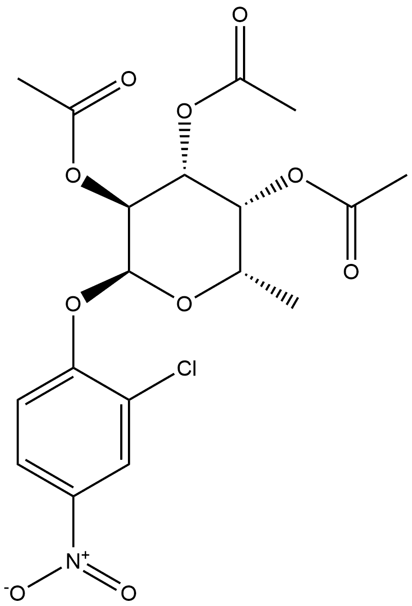 α-L-Galactopyranoside, 2-chloro-4-nitrophenyl 6-deoxy-, 2,3,4-triacetate Struktur