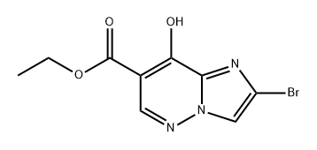 Imidazo[1,2-b]pyridazine-7-carboxylic acid, 2-bromo-8-hydroxy-, ethyl ester Struktur