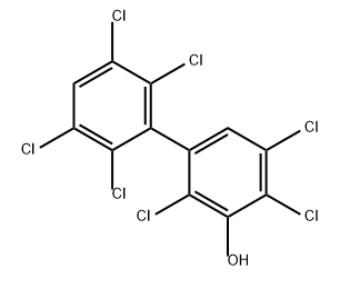 [1,1'-Biphenyl]-3-ol, 2,2',3',4,5,5',6'-heptachloro- Struktur