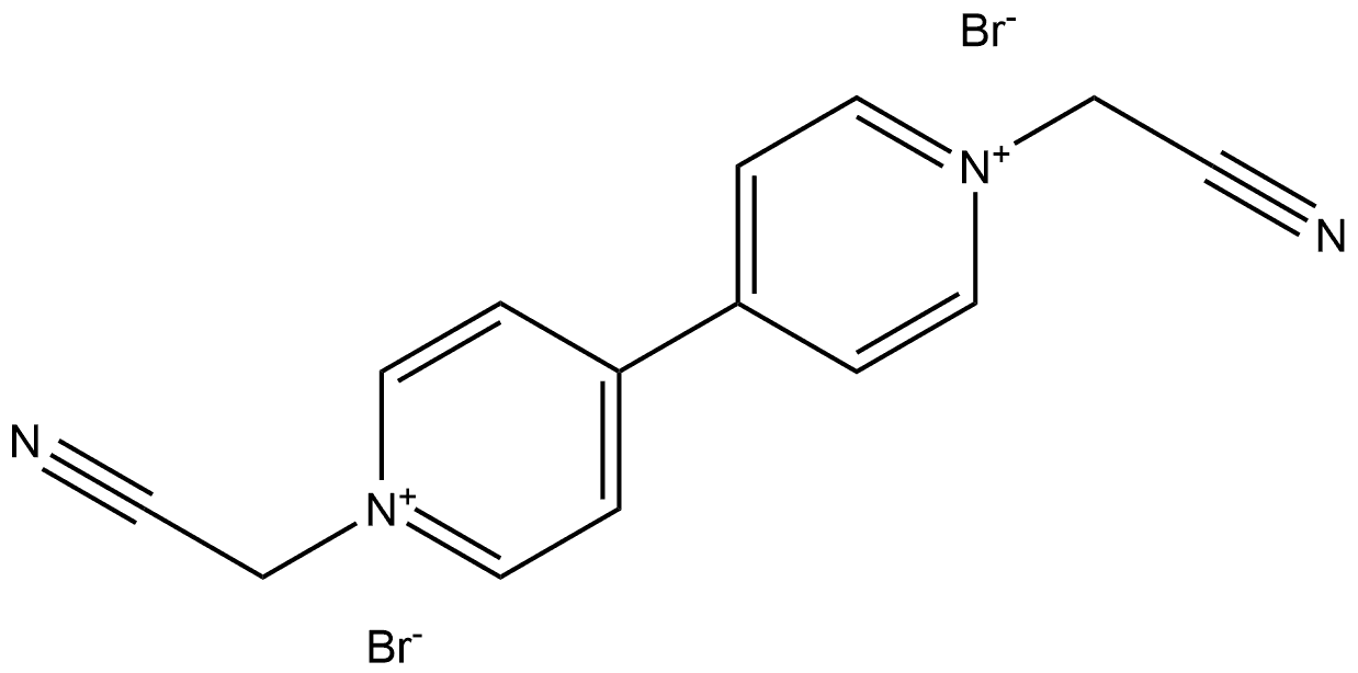 4,4′-Bipyridinium, 1,1′-bis(cyanomethyl)-, bromide (1:2) Struktur