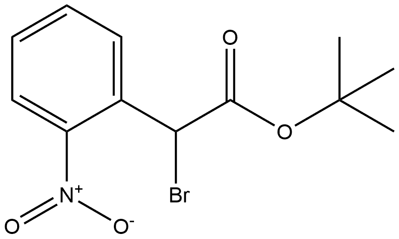 Benzeneacetic acid, α-bromo-2-nitro-, 1,1-dimethylethyl ester Struktur