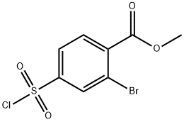 Methyl 2-bromo-4-(chlorosulfonyl)benzoate Struktur