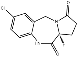 1H-Pyrrolo[2,1-c][1,4]benzodiazepine-3,11(2H,11aH)-dione, 7-chloro-5,10-dihydro-, (11aS)- Structure