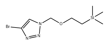 1H-1,2,3-Triazole, 4-bromo-1-[[2-(trimethylsilyl)ethoxy]methyl]- Struktur