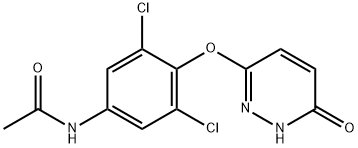 N-[3,5-Dichloro-4-[(1,6-dihydro-6-oxo-3-pyridazinyl)oxy]phenyl]acetamide Struktur