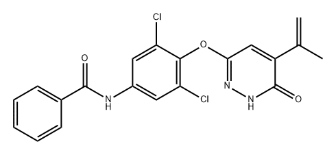 Benzamide, N-[3,5-dichloro-4-[[1,6-dihydro-5-(1-methylethenyl)-6-oxo-3-pyridazinyl]oxy]phenyl]- Struktur