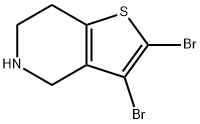 Thieno[3,2-c]pyridine, 2,3-dibromo-4,5,6,7-tetrahydro- Struktur