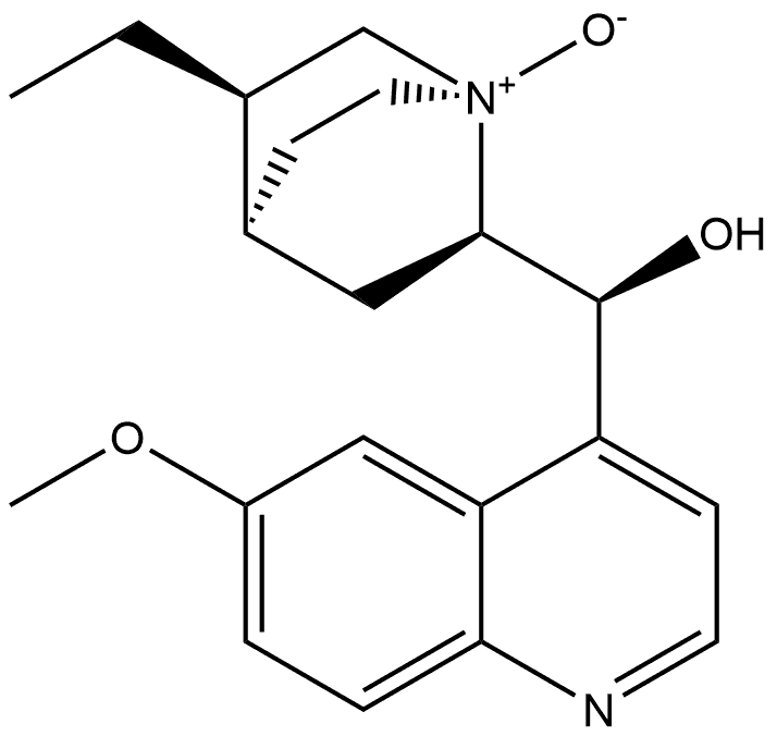 Quinidine EP Impurity C N-Oxide (Dihydroquinidine N-Oxide) Struktur