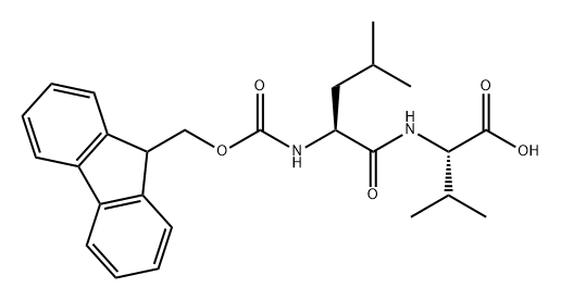 L-Valine, N-[(9H-fluoren-9-ylmethoxy)carbonyl]-L-leucyl- Struktur