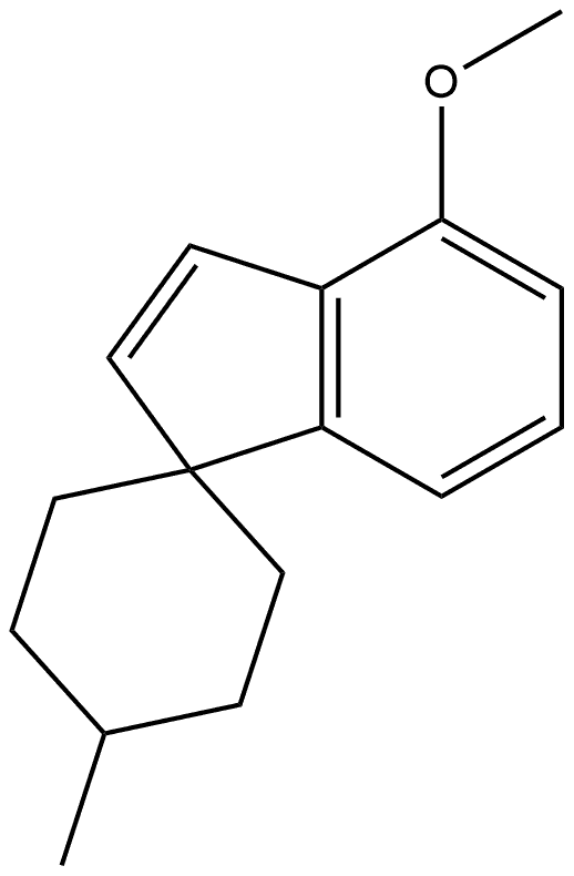 4′-Methoxy-4-methylspiro[cyclohexane-1,1′-[1H]indene Struktur