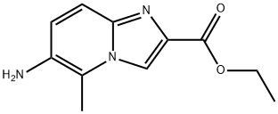 Imidazo[1,2-a]pyridine-2-carboxylic acid, 6-amino-5-methyl-, ethyl ester Struktur