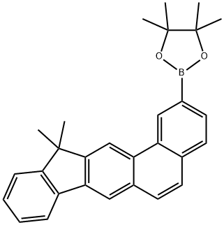 1,3,2-Dioxaborolane, 2-(12,12-dimethyl-12H-indeno[1,2-b]phenanthren-2-yl)-4,4,5,5-tetramethyl- Struktur