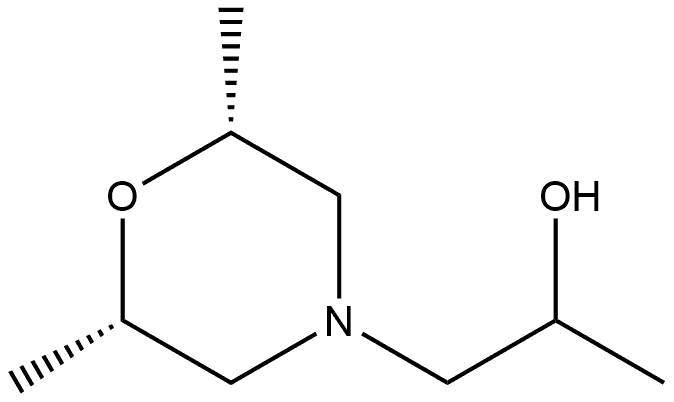 4-Morpholineethanol, α,2,6-trimethyl-, (2R,6S)-rel Struktur