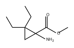 Cyclopropanecarboxylic acid, 1-amino-2,2-diethyl-, methyl ester Struktur