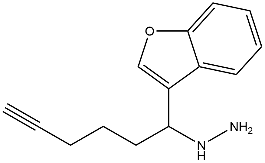 [1-(3-Benzofuranyl)-5-hexyn-1-yl]hydrazine Struktur