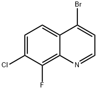 4-bromo-7-chloro-8-fluoroquinoline Struktur