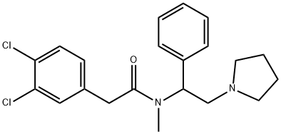 3,4-Dichloro-N-methyl-N-[1-(phenyl)-2-(1-pyrrolidinyl)ethyl]benzeneacetamide Struktur