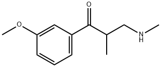 1-(3-Methoxyphenyl)-2-methyl-3-(methylamino)-1-propanone Struktur