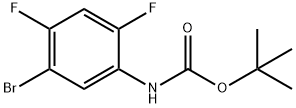 Carbamic acid, N-(5-bromo-2,4-difluorophenyl)-, 1,1-dimethylethyl ester Struktur