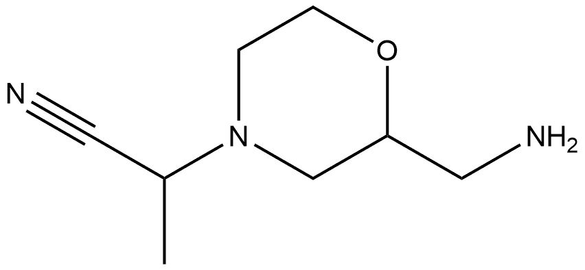 4-Morpholineacetonitrile, 2-(aminomethyl)-α-methyl Struktur